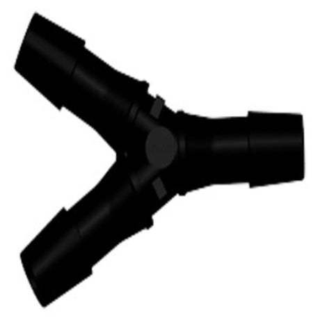 HY1231 Y Fitting Black Nylon 3/8 HB X 3/8 HB X 3/8 HB