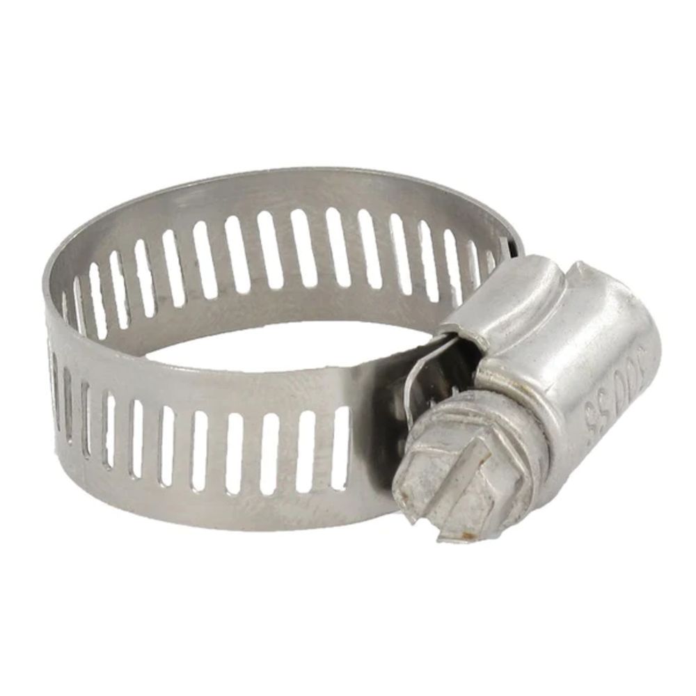 Stainless Steel Hose Clamp 201 SAE # 6 - 1/2 W, 1/4 Hex SS Screw [3/8" - 7/8"]