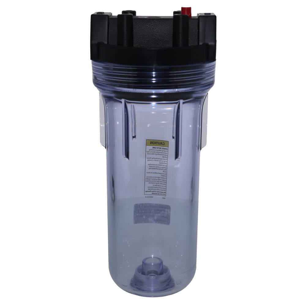 Pentek 150435 10" Standard Water Filter Housing Black/Clear w/ PR - 3/4" FPT