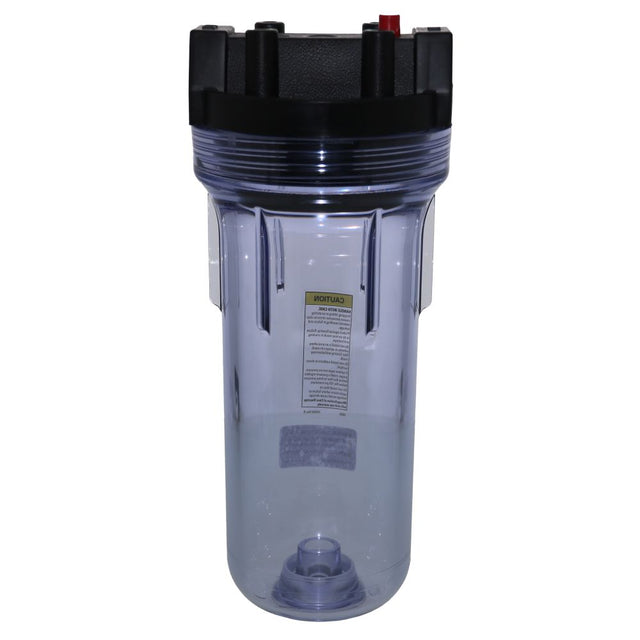Pentek 150435 10" Standard Water Filter Housing Black/Clear w/ PR - 3/4" FPT