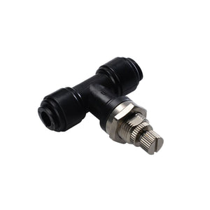 NeoFit - Acetal Black Flow Control Bulkhead 3/8" tube