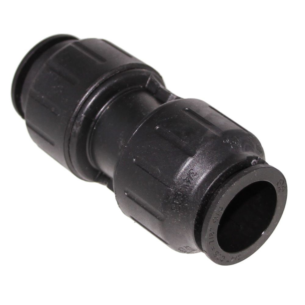 John Guest Black Coupler - 3/4 CTS