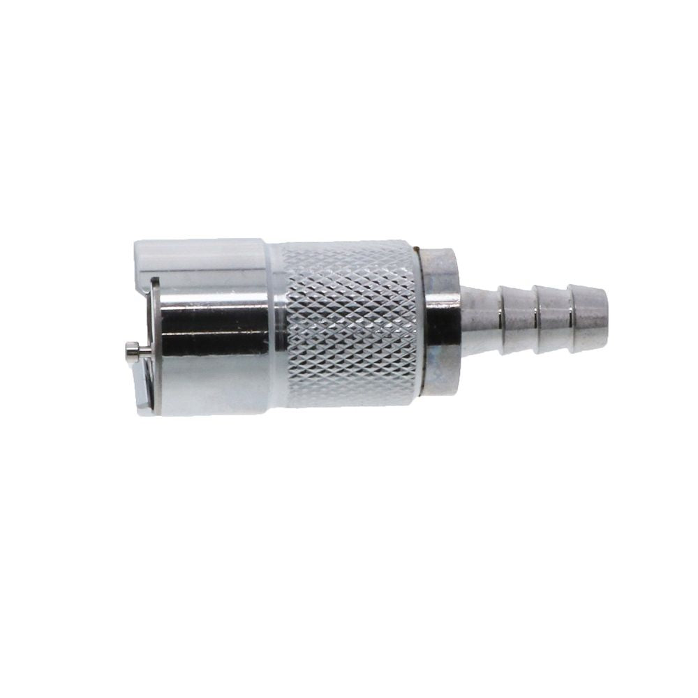LCD17004V Valved In-Line Hose Barb Coupling Body - 1/4 Hose ID Barb FKM [Viton] O-ring
