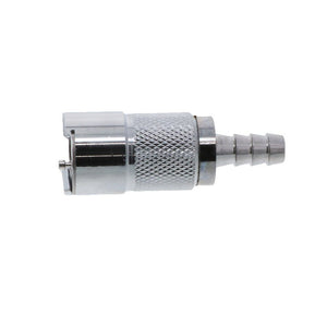 LCD17004V Valved In-Line Hose Barb Coupling Body - 1/4 Hose ID Barb FKM [Viton] O-ring