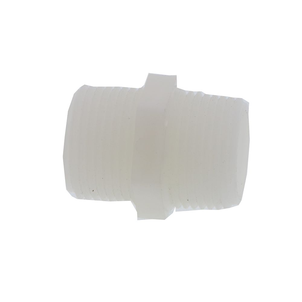 Nipple Hex - 3/4" MPT Natural Nylon
