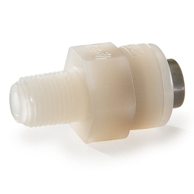 Kynar PVDF Male Connector - 3/8 x 1/8 NPTF