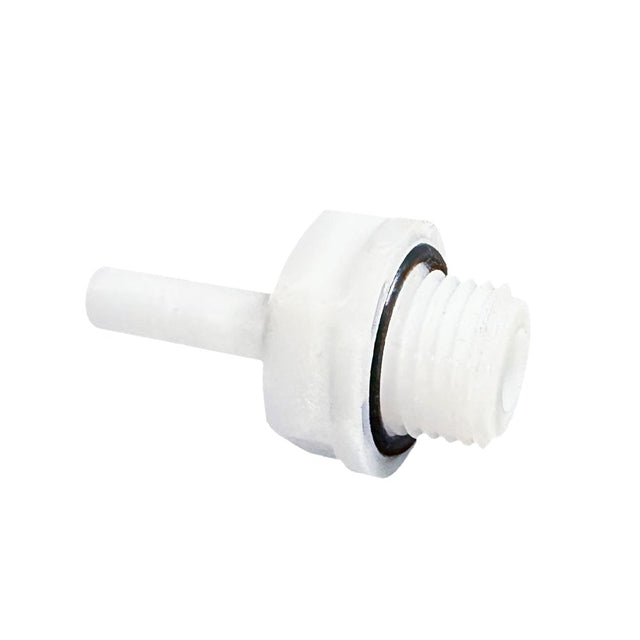 NeoFit - Acetal Natural White Stem Adapter 6mm stem x 1/4"BSPT