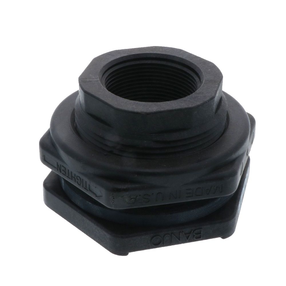 Banjo 1" Polypropylene Bulkhead Tank Fitting with EPDM Gaskets