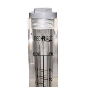 Neo-Pure Panel Mount Flowmeter 0.2-2GPM 3/8" MNPT
