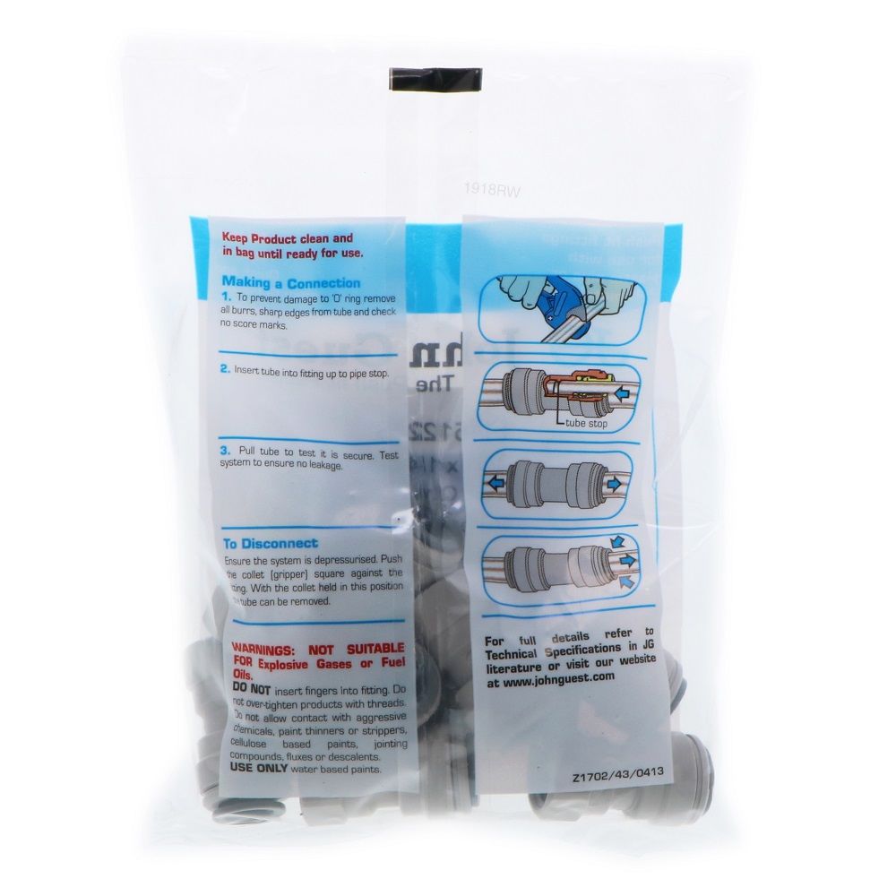 John Guest Female Adapter NPTF - 3/8 x 1/4 NPTF