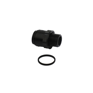 John Guest Male Connector BLACK ACETAL - 6mm x 1/4 NPTF