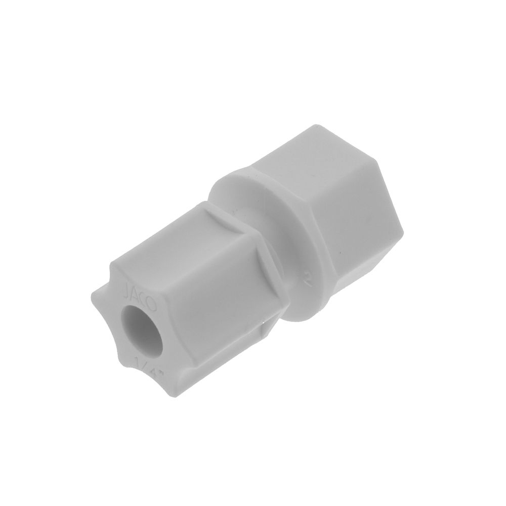 JACO 25-4-2-P-O Polypropylene Female Connector 1/4 OD Tube x 1/8 FPT