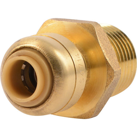 SharkBite® U110LF Lead-Free Brass Push-to-Connect Male Adapter - 1/4" x 1/2" MPT
