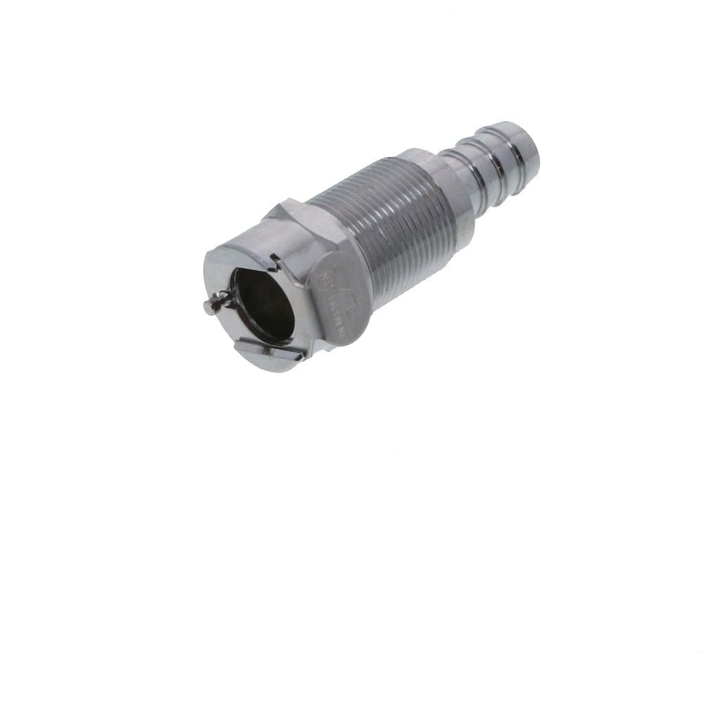 75700 NSF Non-Valved Panel Mount Hose Barb Coupling Body 3/8 ID Barb