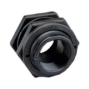 Banjo 1.25" Polypropylene Bulkhead Tank Fitting with EPDM Gaskets