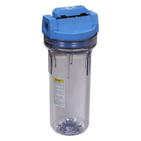 Pentek 150437 10" Standard Filter Housing Blue/Clear VIH w/ PR - 3/4" FPT