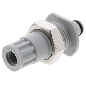 NS1D48042812 Valved In-Line Coupling Insert 1/4-28 Flat Bottom Port