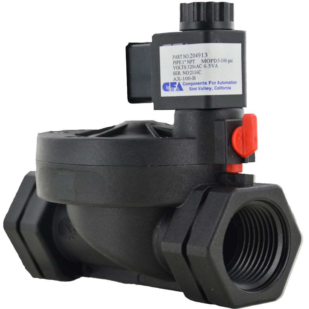 2-Way Solenoid Valve Normally Closed 1" NPT 120V
