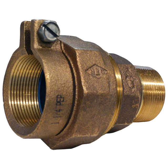 Lead-Free Brass Straight Reducing Union 1-1/4 Pack Joint [PEP] x 1 MPT