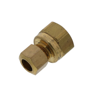 Brass Compression Female Connector 3/8 Compression x 1/2 FPT
