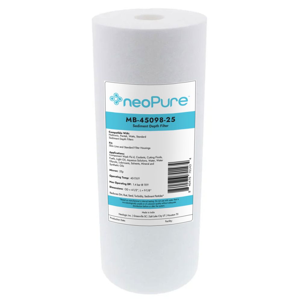 Neo-Pure 10" BB Graded Density Polypropylene Sediment Filter 75/25 mic