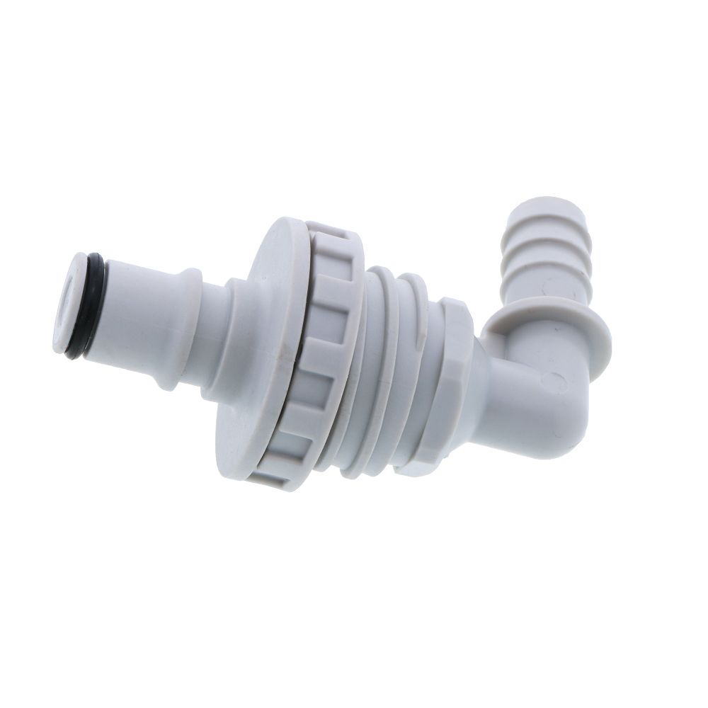 NS4D43006 Valved Panel Mount Elbow Hose Barb Coupling Insert 3/8 ID Barb
