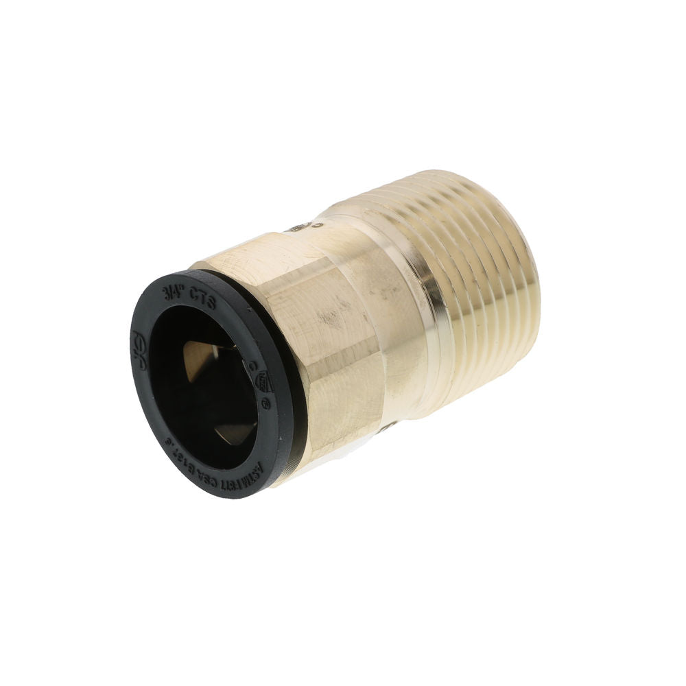 John Guest Lead-Free ProLock Brass Male Connector NPT - 3/4 CTS x 1 NPT