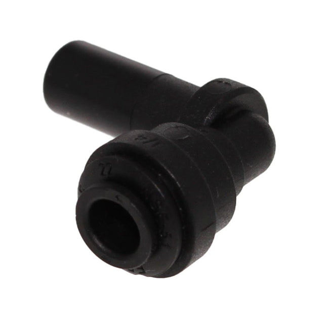 John Guest 3/8" Stem x 1/4" Tube Polypropylene Plug In Elbow - Black