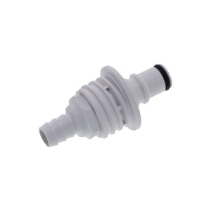 NS4D4200606 ABS Valved Panel Mount Hose Barb Coupling Insert 3/8 ID Barb