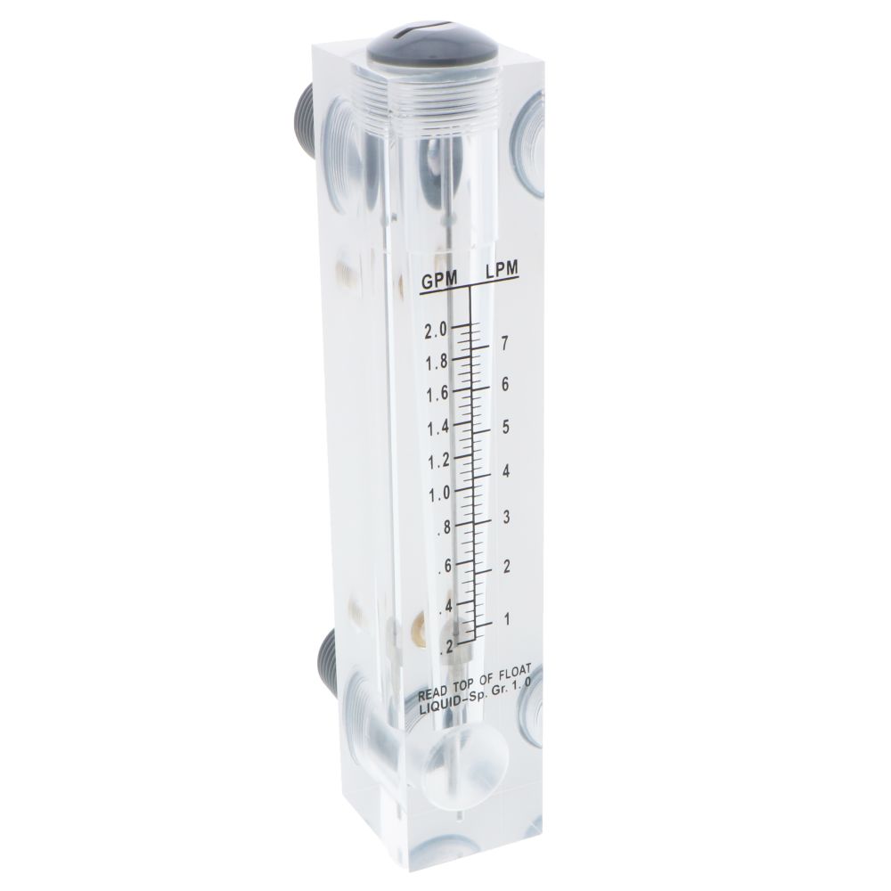 Axeon 200897 Acrylic RO Flowmeter - 0.2-2 GPM