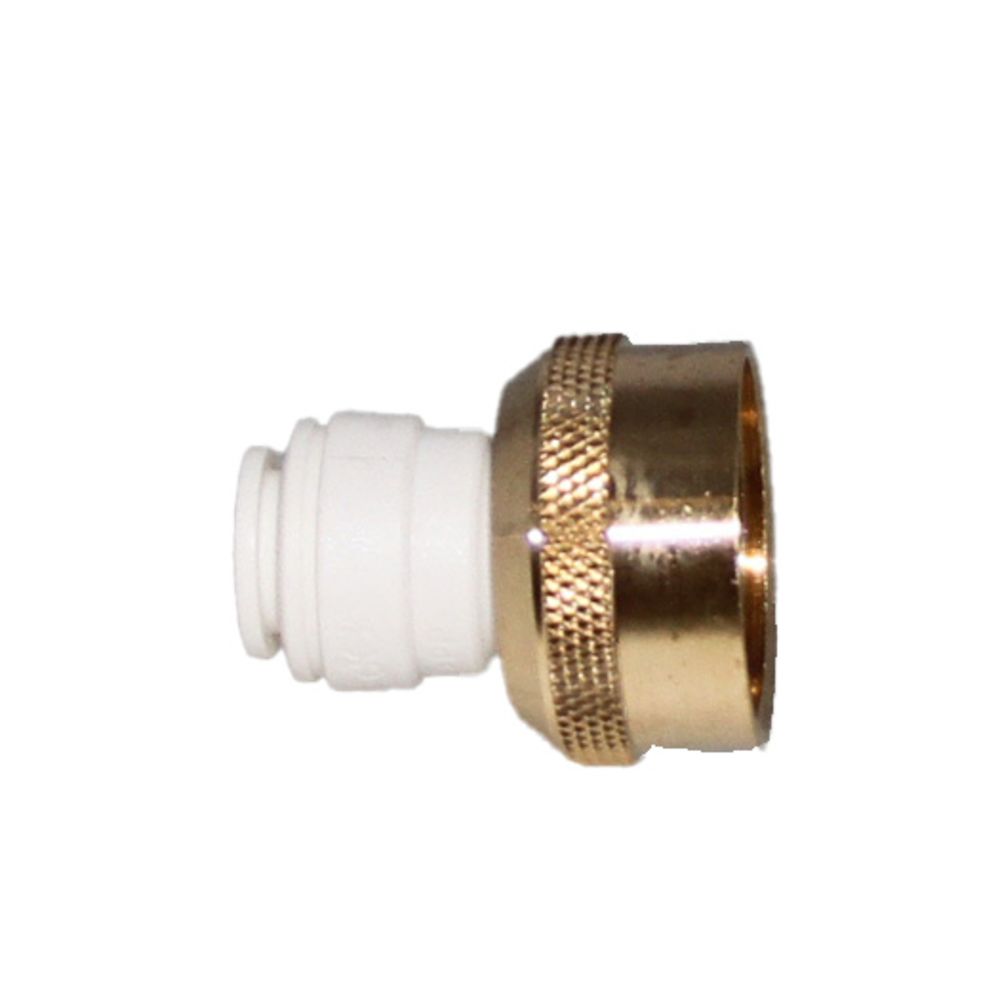 John Guest Brass Female Connector [Garden Hose] - 3/8 x 3/4 - 11.5 NH