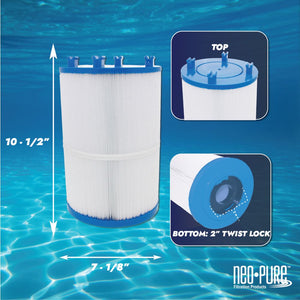 Neo-Pure PS-7B75-CD Pool and Spa Filter 7-1/8" x 10-1/2"