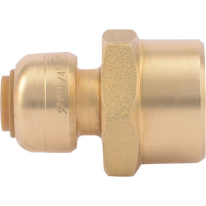 SharkBite® U066LF Lead-Free Brass Push-to-Connect Female Adapter - 1/4" x 1/2" FPT