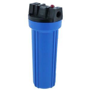 10" Slim Line Filter Housing Blue Sump/Black Boss Cap 3/4" PR - 3/4" FPT