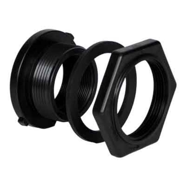 Norwesco 4" Double Threaded Polypropylene Bulkhead Fitting