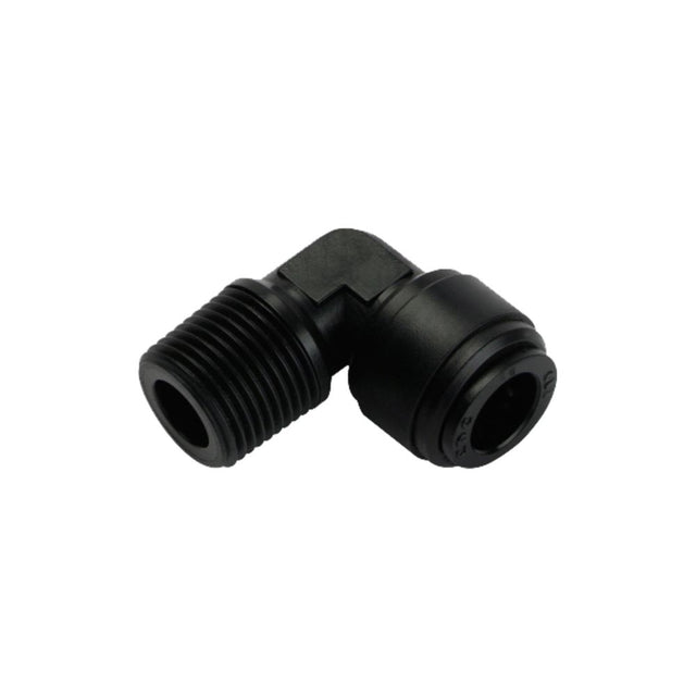 NeoFit - Acetal Black Male Elbow 8mm [5/16"] tube x 1/4"NPTF
