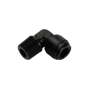 NeoFit - Acetal Black Male Elbow 3/8"tube x 3/8"NPTF
