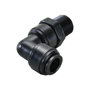 NeoFit - Acetal Black Male Elbow Swivel- 8mm tube OD x 1/8"BSP[P]