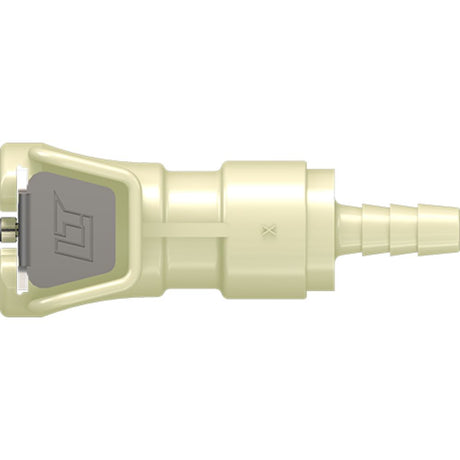 LinkTech 20PP Series Straight Female, Valved, 1/8" HB, Molded Almond Color, Polypropylene, EPDM