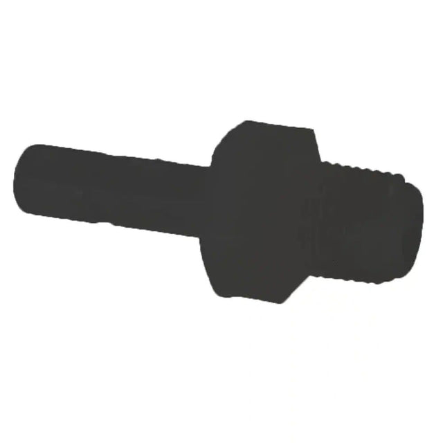 Black Kynar PVDF Tube Stem Adapter Male - 1/4 x 1/4 NPTF