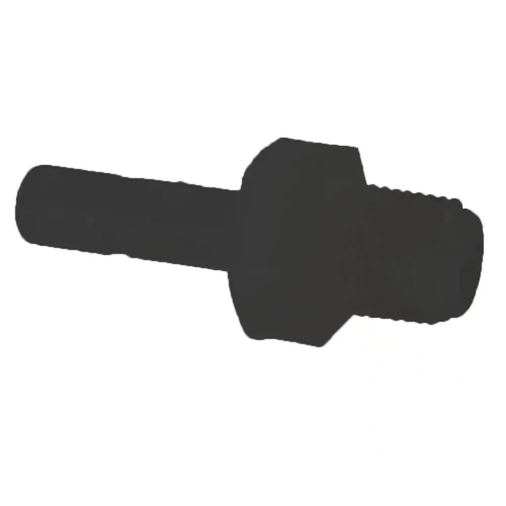 Black Kynar PVDF Tube Stem Adapter Male - 3/8 x 3/8 NPTF