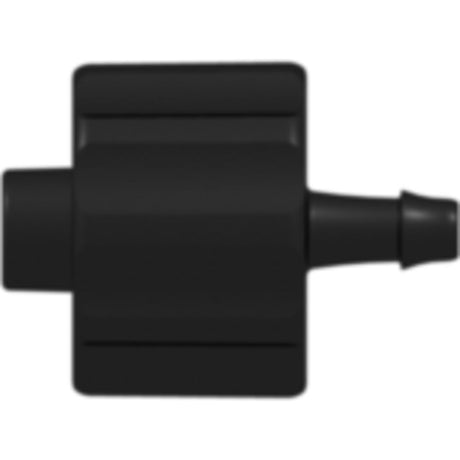 LinkTech Male Luer Integral Lock Ring to 500 Series Barb, 1/16" [1.6 mm] ID Tubing, Black Nylon