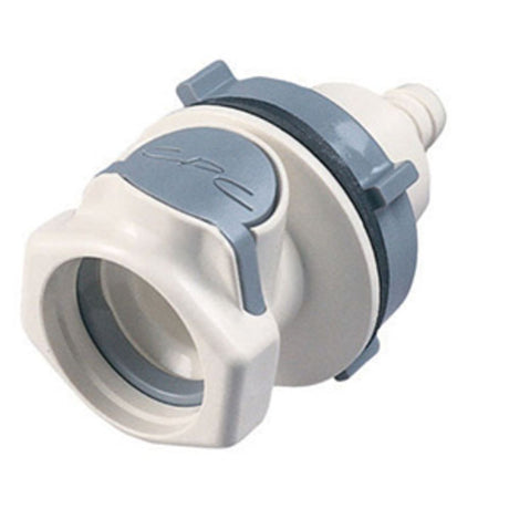 80400 NSF Valved Panel Mount Hose Barb Coupling Body 1/2 ID Barb