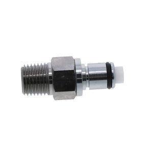 LCD24004V Valved Male Thread Coupling Insert 1/4 NPT Viton O-ring