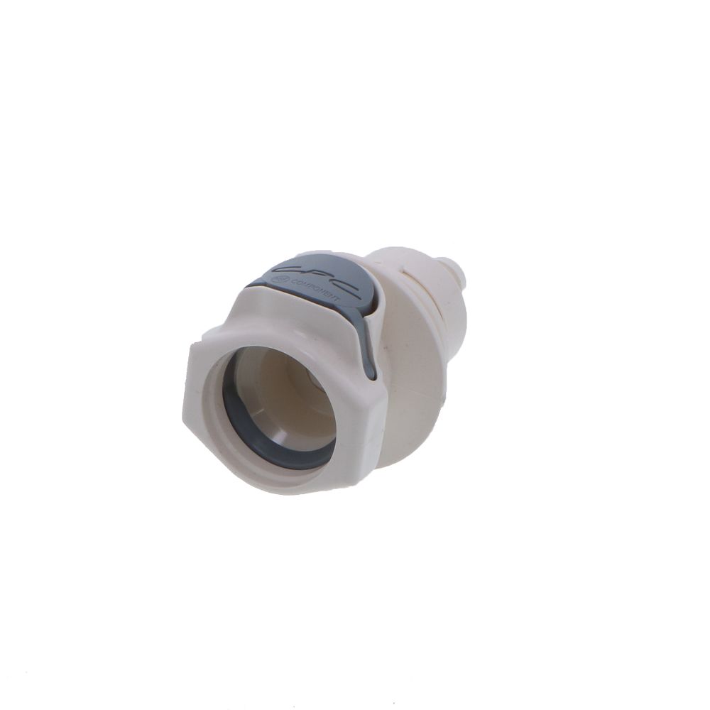 HFCD16635 Valved Panel Mount Hose Barb Coupling Body 3/8 ID Barb