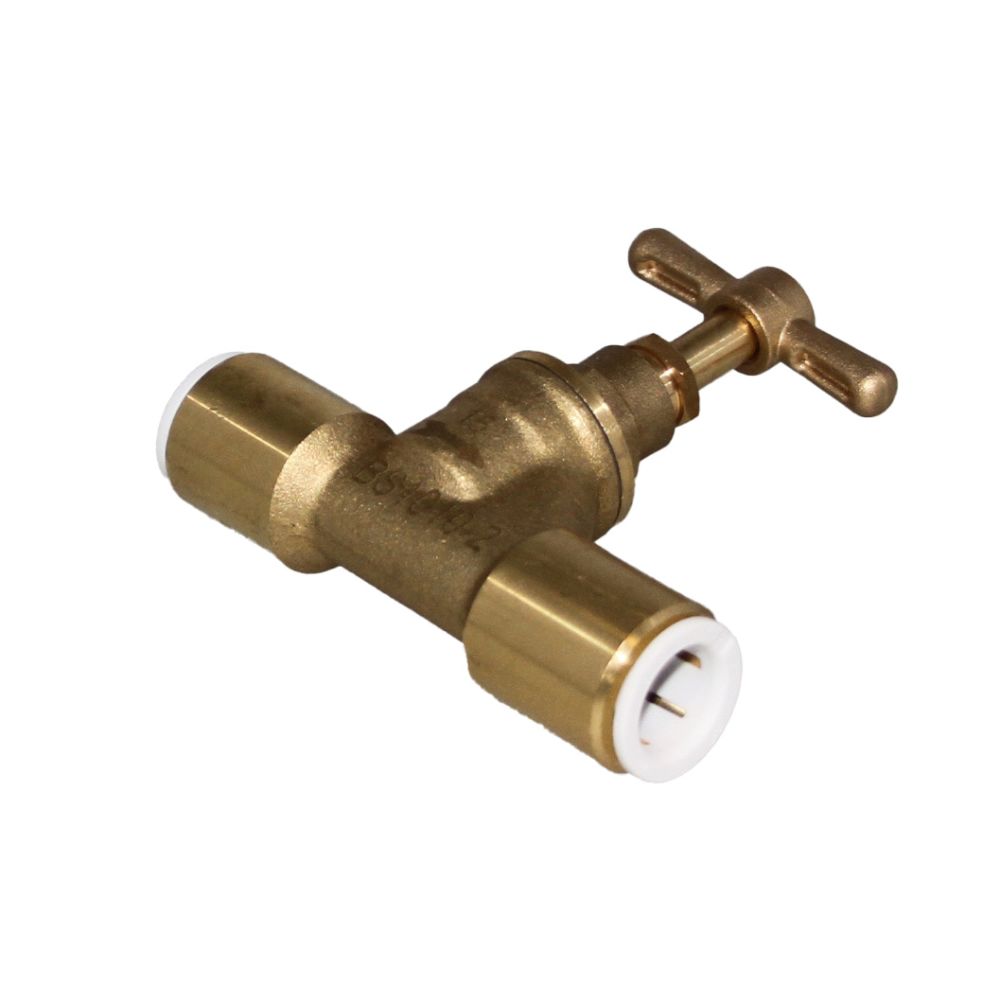 John Guest Brass Stop Valve - 15mm