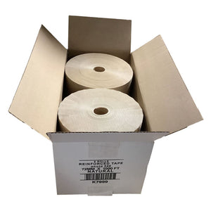 Production Grade Reinforced Kraft Gum Tape Grade 240, 2.83" [72mm] x 1000ft, Natural