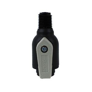 Parker PPB4VMC4-MG Black Valve Male Connector - 1/4 QC x 1/4 MPT