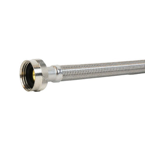 Braided 304 SS Wash Machine Hose ¾ FHT x ¾ FHT 90° End 30" Length