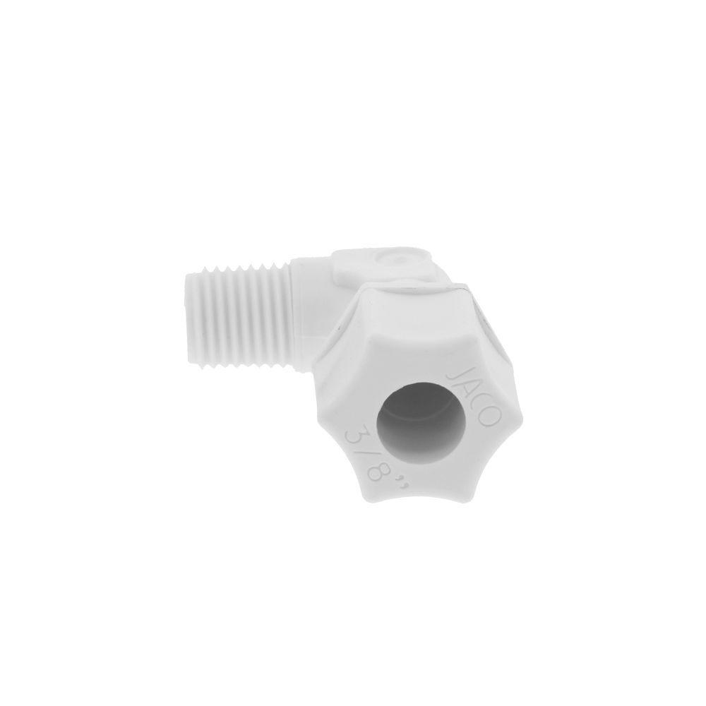 JACO 40-6-4-P-O Polypropylene Male Elbow 3/8 OD Tube x 1/4 MPT